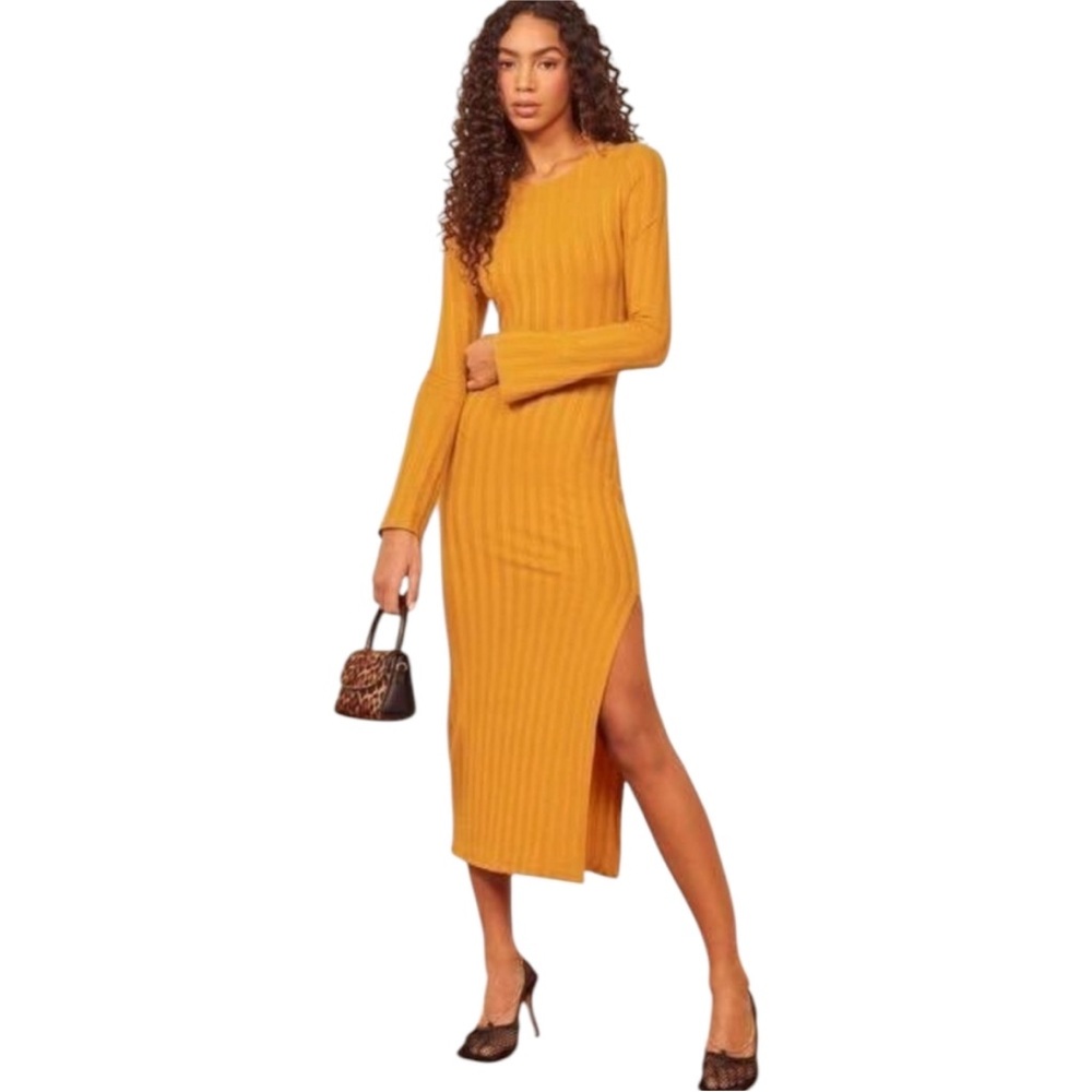 Reformation ribbed dress